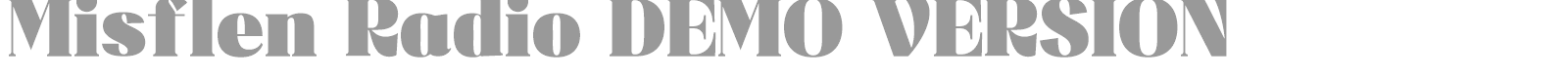 Misflen Radio font preview